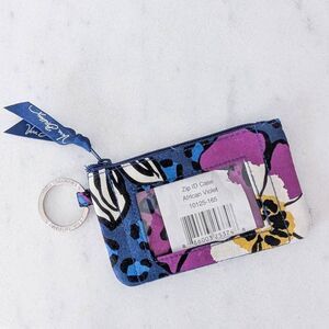 Vera Bradley Zip ID Case in African Violet NWT